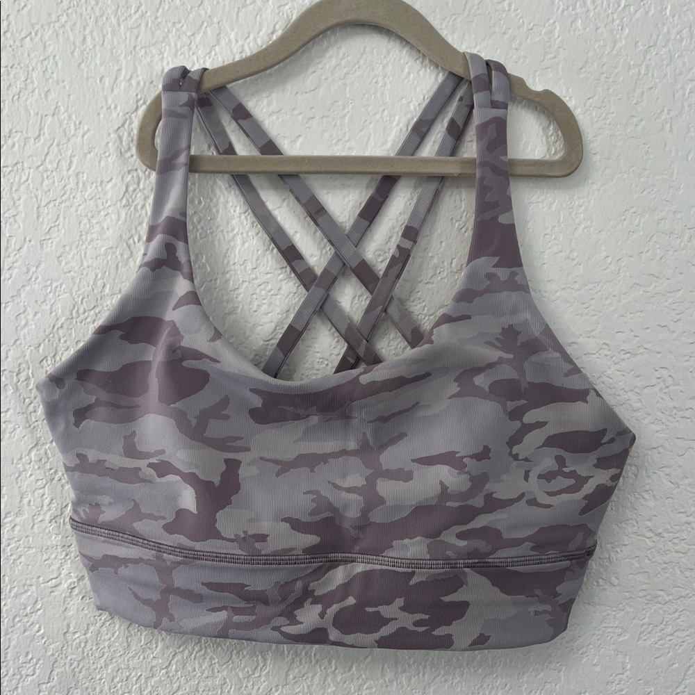 lululemon athletica Camo Sports Bra - Purple and Gray